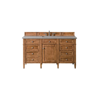 James Martin VanitiesBrittany 60" Single Vanity, Saddle Brown w/ 3 CM Grey Expo Quartz Top650 - V60S - SBR - 3GEXAloha Habitat