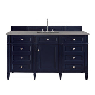 James Martin VanitiesBrittany 60" Single Vanity, Victory Blue w/ 3 CM Grey Expo Quartz Top650 - V60S - VBL - 3GEXAloha Habitat