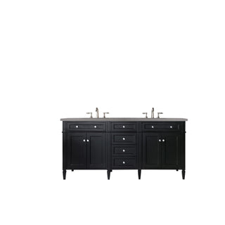 James Martin VanitiesBrittany 72" Double Vanity, Black Onyx w/ 3 CM Grey Expo Quartz Top650 - V72 - BKO - 3GEXAloha Habitat