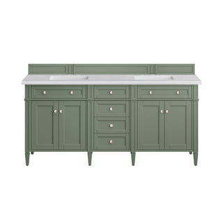 James Martin VanitiesBrittany 72" Double Vanity, Smokey Celadon w/ 3 CM Arctic Fall Top650 - V72 - SC - 3AFAloha Habitat