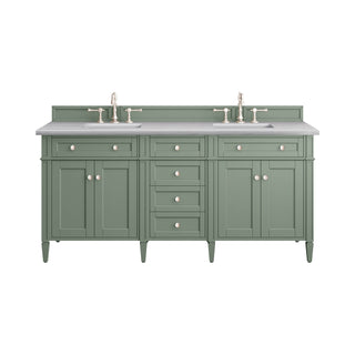 James Martin VanitiesBrittany 72" Double Vanity, Smokey Celadon w/ 3 CM Arctic Fall Top650 - V72 - SC - 3AFAloha Habitat