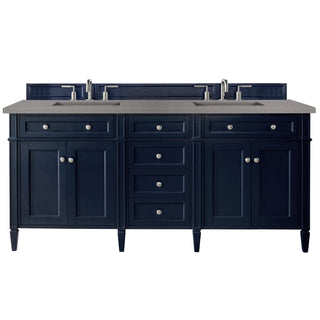 James Martin VanitiesBrittany 72" Double Vanity, Victory Blue w/ 3 CM Grey Expo Quartz Top650 - V72 - VBL - 3GEXAloha Habitat