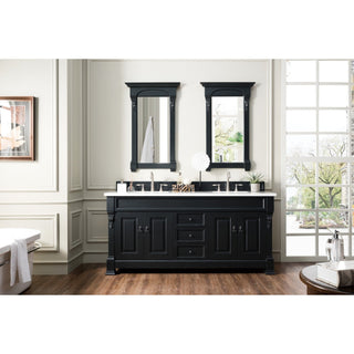 James Martin VanitiesBrookfield 72" Double Vanity, Antique Black w/ 3 CM Arctic Fall Solid Surface Top147 - 114 - 5731 - 3AFAloha Habitat