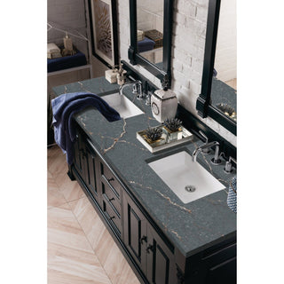 James Martin VanitiesBrookfield 72" Double Vanity, Antique Black w/ 3 CM Parisien Bleu Quartz Top147 - 114 - 5731 - 3PBLAloha Habitat