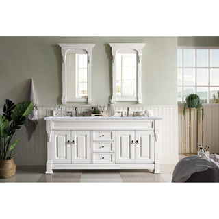 James Martin VanitiesBrookfield 72" Double Vanity, Bright White w/ 3 CM Carrara Marble Top147 - V72 - BW - 3CARAloha Habitat