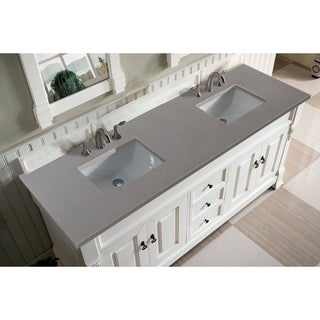 James Martin VanitiesBrookfield 72" Double Vanity, Bright White w/ 3 CM Grey Expo Quartz Top147 - V72 - BW - 3GEXAloha Habitat