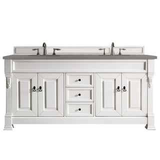 James Martin VanitiesBrookfield 72" Double Vanity, Bright White w/ 3 CM Grey Expo Quartz Top147 - V72 - BW - 3GEXAloha Habitat