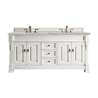 James Martin VanitiesBrookfield 72" Double Vanity, Bright White w/ 3 CM Victorian Silver Quartz Top147 - V72 - BW - 3VSLAloha Habitat