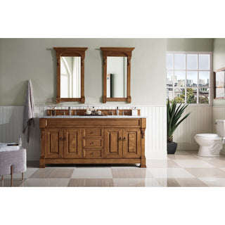 James Martin VanitiesBrookfield 72" Double Vanity, Country Oak w/ 3 CM Carrara Marble Top147 - 114 - 5771 - 3CARAloha Habitat