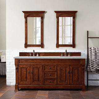 James Martin VanitiesBrookfield 72" Double Vanity, Warm Cherry w/ 3 CM Victorian Silver Quartz Top147 - 114 - 5781 - 3VSLAloha Habitat