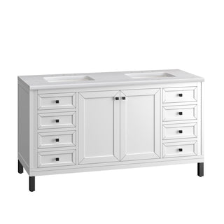 James Martin VanitiesChicago 60" Double Vanity, Glossy White w/ 3 CM Arctic Fall Top305 - V60D - GW - 3AFAloha Habitat
