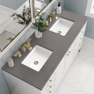 James Martin VanitiesChicago 60" Double Vanity, Glossy White w/ 3 CM Grey Expo Top305 - V60D - GW - 3GEXAloha Habitat