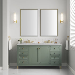 James Martin VanitiesChicago 60" Double Vanity, Smokey Celadon w/ 3 CM Arctic Fall Top305 - V60D - SC - 3AFAloha Habitat