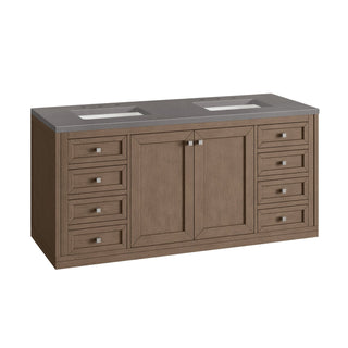 James Martin VanitiesChicago 60" Double Vanity, Whitewashed Walnut w/ 3 CM Grey Expo Quartz Top305 - V60D - WWW - 3GEXAloha Habitat