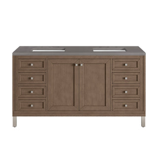 James Martin VanitiesChicago 60" Double Vanity, Whitewashed Walnut w/ 3 CM Grey Expo Quartz Top305 - V60D - WWW - 3GEXAloha Habitat