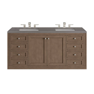 James Martin VanitiesChicago 60" Double Vanity, Whitewashed Walnut w/ 3 CM Grey Expo Quartz Top305 - V60D - WWW - 3GEXAloha Habitat