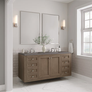 James Martin VanitiesChicago 60" Double Vanity, Whitewashed Walnut w/ 3 CM Grey Expo Quartz Top305 - V60D - WWW - 3GEXAloha Habitat