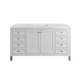 James Martin VanitiesChicago 60" Single Vanity, Glossy White w/ 3 CM Arctic Fall Top305 - V60S - GW - 3AFAloha Habitat