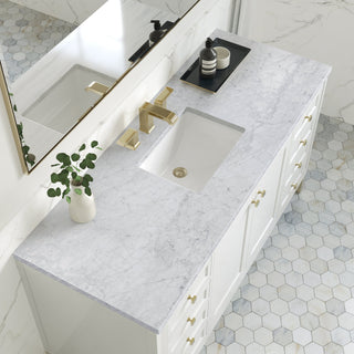 James Martin VanitiesChicago 60" Single Vanity, Glossy White w/ 3 CM Carrara Marble Top305 - V60S - GW - 3CARAloha Habitat