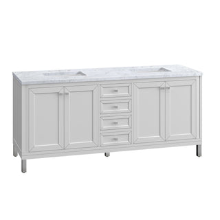 James Martin VanitiesChicago 72" Double Vanity, Glossy White w/ 3 CM Carrara Marble Top305 - V72 - GW - 3CARAloha Habitat