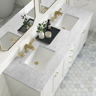 James Martin VanitiesChicago 72" Double Vanity, Glossy White w/ 3 CM Carrara Marble Top305 - V72 - GW - 3CARAloha Habitat