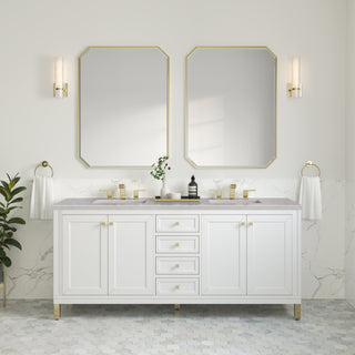James Martin VanitiesChicago 72" Double Vanity, Glossy White w/ 3 CM Eternal Serena Top305 - V72 - GW - 3ESRAloha Habitat