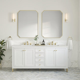 James Martin VanitiesChicago 72" Double Vanity, Glossy White w/ 3 CM Lime Delight Top305 - V72 - GW - 3LDLAloha Habitat