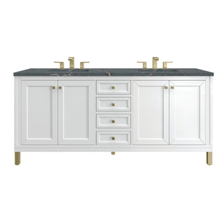 James Martin VanitiesChicago 72" Double Vanity, Glossy White w/ 3 CM Parisien Bleu Top305 - V72 - GW - 3PBLAloha Habitat