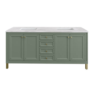 James Martin VanitiesChicago 72" Double Vanity, Smokey Celadon w/ 3 CM Arctic Fall Top305 - V72 - SC - 3AFAloha Habitat