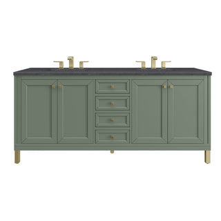 James Martin VanitiesChicago 72" Double Vanity, Smokey Celadon w/ 3 CM Charcoal Soapstone Top305 - V72 - SC - 3CSPAloha Habitat