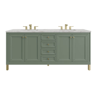 James Martin VanitiesChicago 72" Double Vanity, Smokey Celadon w/ 3 CM Victorian Silver Top305 - V72 - SC - 3VSLAloha Habitat