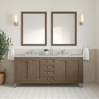 James Martin VanitiesChicago 72" Double Vanity, Whitewashed Walnut w/ 3 CM Carrara Marble Top305 - V72 - WWW - 3CARAloha Habitat