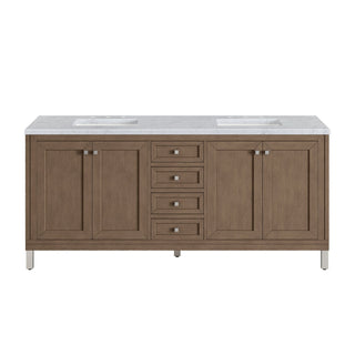 James Martin VanitiesChicago 72" Double Vanity, Whitewashed Walnut w/ 3 CM Carrara Marble Top305 - V72 - WWW - 3CARAloha Habitat