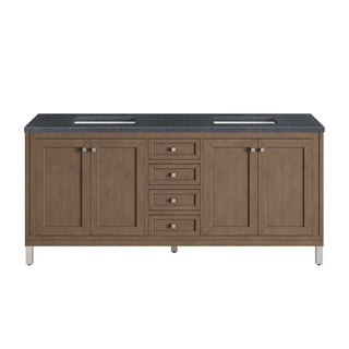 James Martin VanitiesChicago 72" Double Vanity, Whitewashed Walnut w/ 3 CM Charcoal Soapstone Quartz Top305 - V72 - WWW - 3CSPAloha Habitat