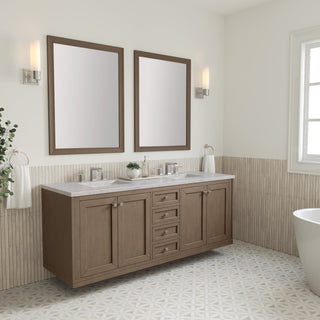 James Martin VanitiesChicago 72" Double Vanity, Whitewashed Walnut w/ 3 CM Eternal Jasmine Pearl Quartz Top305 - V72 - WWW - 3EJPAloha Habitat