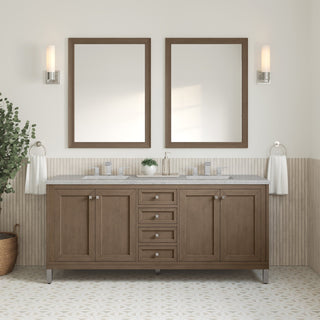 James Martin VanitiesChicago 72" Double Vanity, Whitewashed Walnut w/ 3 CM Eternal Jasmine Pearl Quartz Top305 - V72 - WWW - 3EJPAloha Habitat