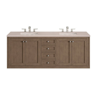 James Martin VanitiesChicago 72" Double Vanity, Whitewashed Walnut w/ 3 CM Eternal Marfil Quartz Top305 - V72 - WWW - 3EMRAloha Habitat