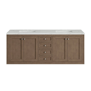 James Martin VanitiesChicago 72" Double Vanity, Whitewashed Walnut w/ 3 CM Ethereal Noctis Quartz Top305 - V72 - WWW - 3ENCAloha Habitat