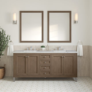 James Martin VanitiesChicago 72" Double Vanity, Whitewashed Walnut w/ 3 CM Ethereal Noctis Quartz Top305 - V72 - WWW - 3ENCAloha Habitat