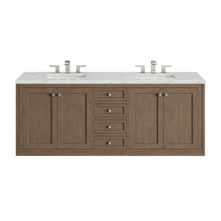 James Martin VanitiesChicago 72" Double Vanity, Whitewashed Walnut w/ 3 CM Ethereal Noctis Quartz Top305 - V72 - WWW - 3ENCAloha Habitat