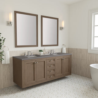 James Martin VanitiesChicago 72" Double Vanity, Whitewashed Walnut w/ 3 CM Grey Expo Quartz Top305 - V72 - WWW - 3GEXAloha Habitat