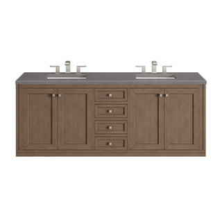 James Martin VanitiesChicago 72" Double Vanity, Whitewashed Walnut w/ 3 CM Grey Expo Quartz Top305 - V72 - WWW - 3GEXAloha Habitat