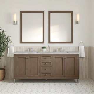 James Martin VanitiesChicago 72" Double Vanity, Whitewashed Walnut w/ 3 CM Victorian Silver Quartz Top305 - V72 - WWW - 3VSLAloha Habitat