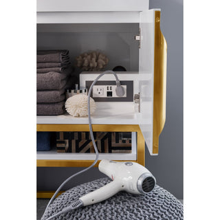 James Martin VanitiesColumbia 72" Double Vanity, Glossy White, Radiant Gold w/ Glossy White Composite Stone Top388 - V72D - GW - RG - GWAloha Habitat