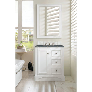 James Martin VanitiesDe Soto 30" Single Vanity, Bright White w/ 3 CM Parisien Bleu Quartz Top825 - V30 - BW - 3PBLAloha Habitat