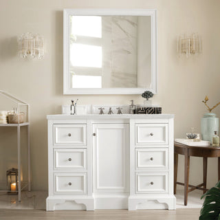 James Martin VanitiesDe Soto 48" Single Vanity, Bright White w/ 3 CM Lime Delight Quartz Top825 - V48 - BW - 3LDLAloha Habitat