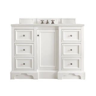 James Martin VanitiesDe Soto 48" Single Vanity, Bright White w/ 3 CM Lime Delight Quartz Top825 - V48 - BW - 3LDLAloha Habitat