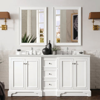 James Martin VanitiesDe Soto 72" Double Vanity, Bright White w/ 3 CM Lime Delight Quartz Top825 - V72 - BW - 3LDLAloha Habitat