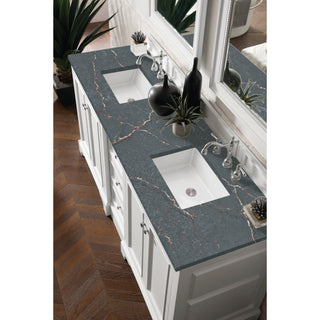 James Martin VanitiesDe Soto 72" Double Vanity, Bright White w/ 3 CM Parisien Bleu Quartz Top825 - V72 - BW - 3PBLAloha Habitat