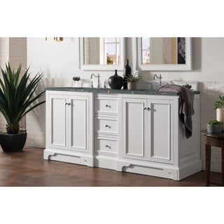 James Martin VanitiesDe Soto 72" Double Vanity, Bright White w/ 3 CM Parisien Bleu Quartz Top825 - V72 - BW - 3PBLAloha Habitat